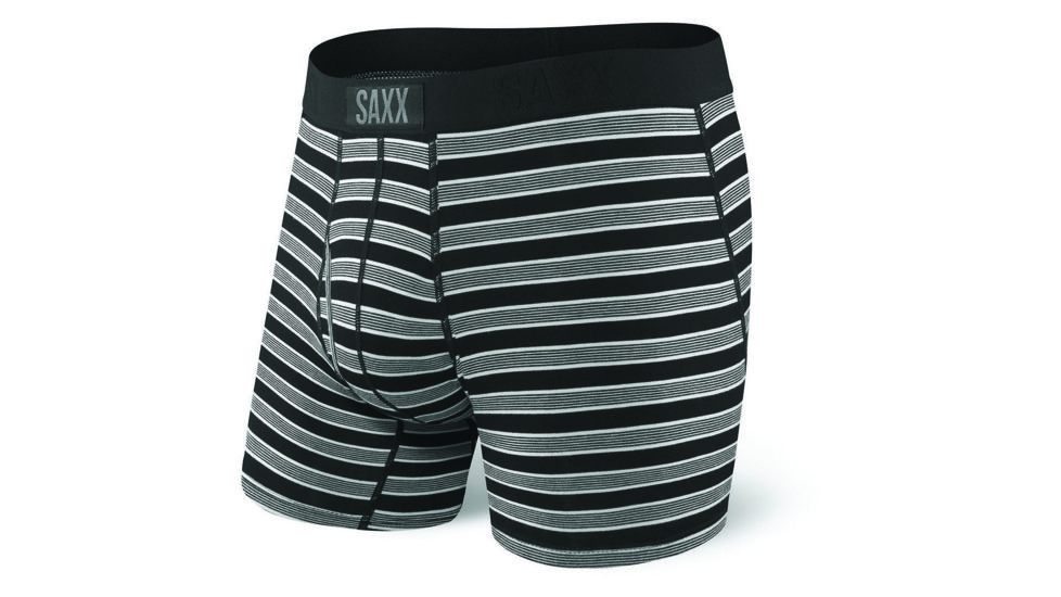 SAXX Ultra Boxer Brief Fly - Mens, Black Crew Stripe, Large, SXBB30F-BCP-L