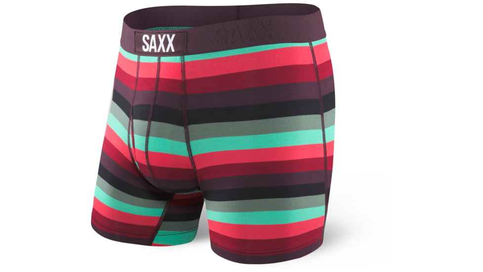 SAXX Ultra Boxer Brief w/Fly - Mens, Berry Cabana Stripe, M, SXBB30F-BCS-M