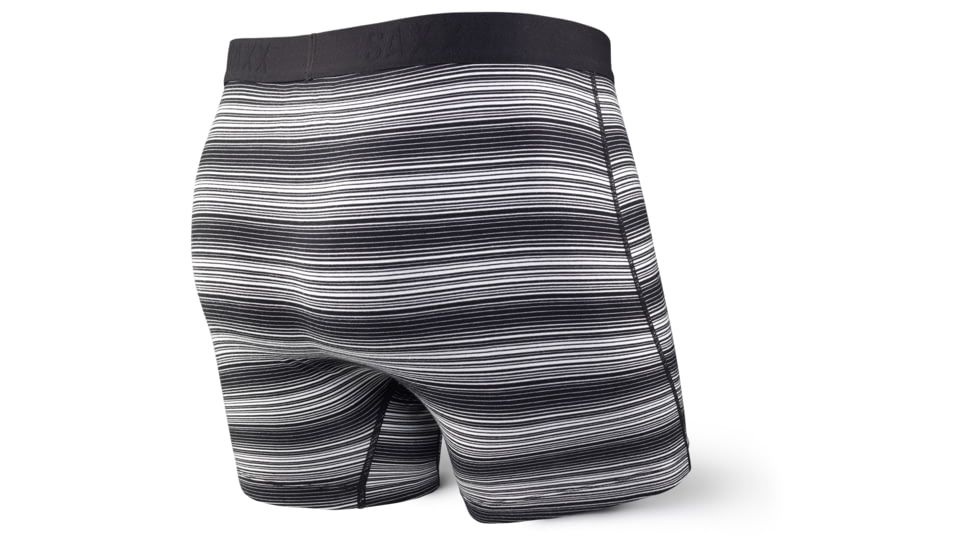 SAXX Ultra Boxer Brief w/Fly - Mens, Black Ombre Stripe, S, SXBB30F-BWW-S