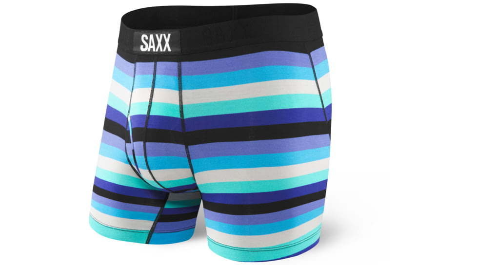 SAXX Ultra Boxer Brief w/Fly - Mens, Blue Cabana Stripe, M, SXBB30F-CBS-M