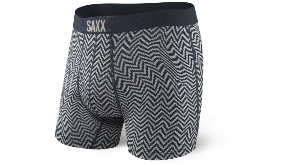 SAXX Ultra Boxer Brief w/Fly - Mens, Herringbone Haze, S, SXBB30F-HER-S