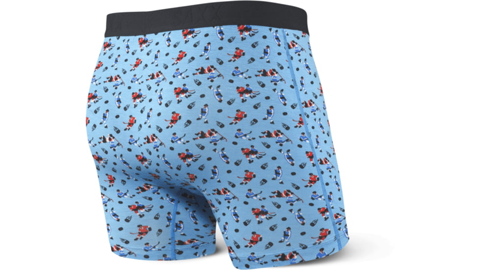 SAXX Ultra Boxer Briefs Fly - Mens, Blue Action Shot, Medium, SXBB30F-ASB-M