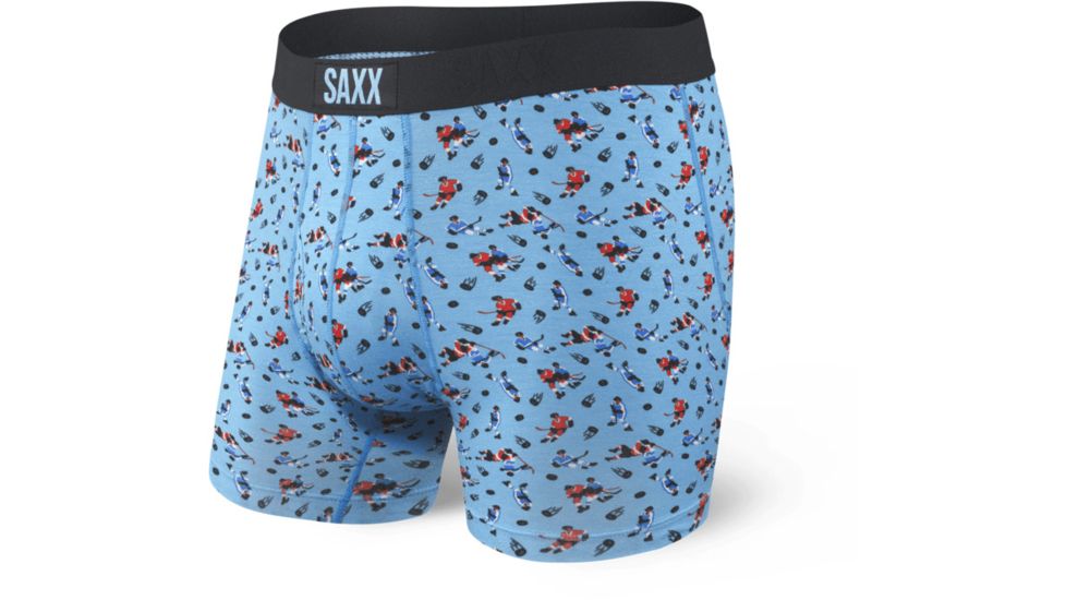 SAXX Ultra Boxer Briefs Fly - Mens, Blue Action Shot, Medium, SXBB30F-ASB-M
