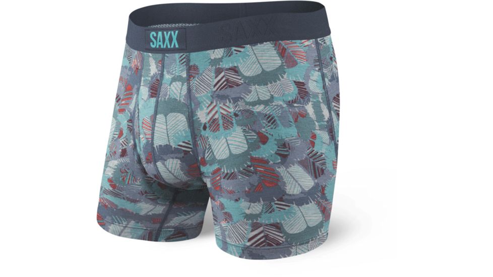 SAXX Ultra Boxer Briefs Fly - Mens, Blue Feathers, Medium, SXBB30F-FTB-M