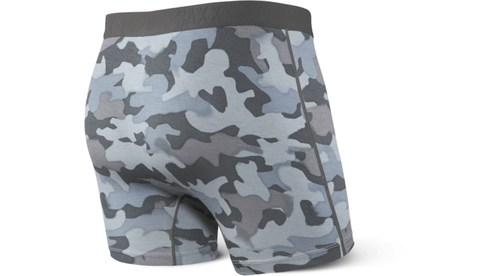 SAXX Ultra Boxer Briefs Fly - Mens, Graphite Stencil Camo, Small, SXBB30F-GSC-S