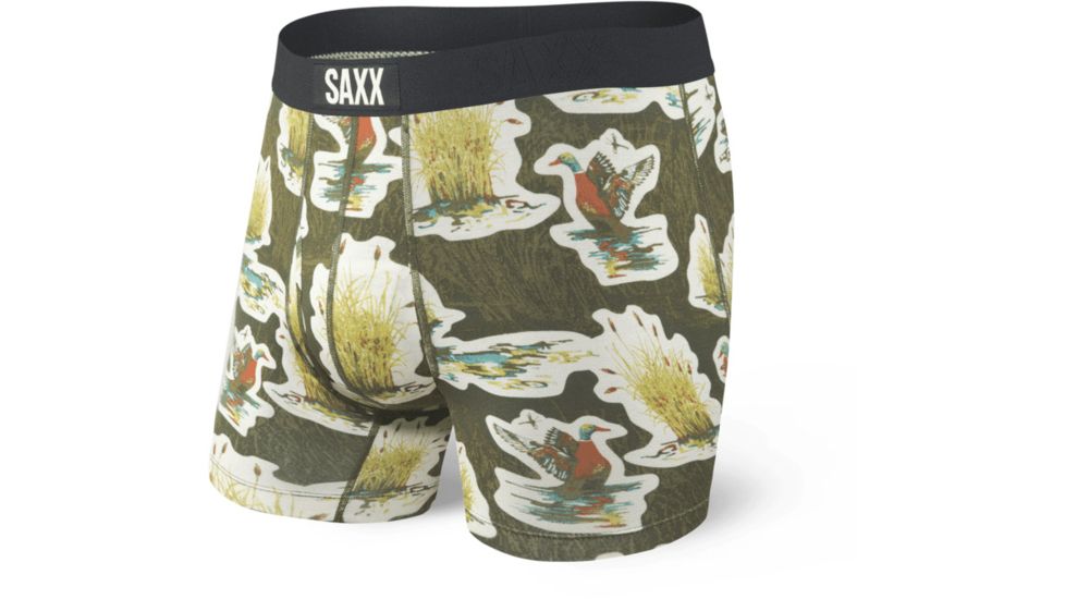 SAXX Ultra Boxer Briefs Fly - Mens, Green Duck Camo, Medium, SXBB30F-GDC-M