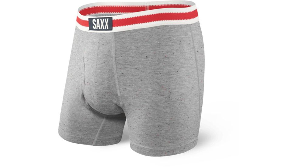 SAXX Ultra Boxer Briefs Fly - Mens, Grey Htr Sock Monkey, Small, SXBB30F-GSM-S