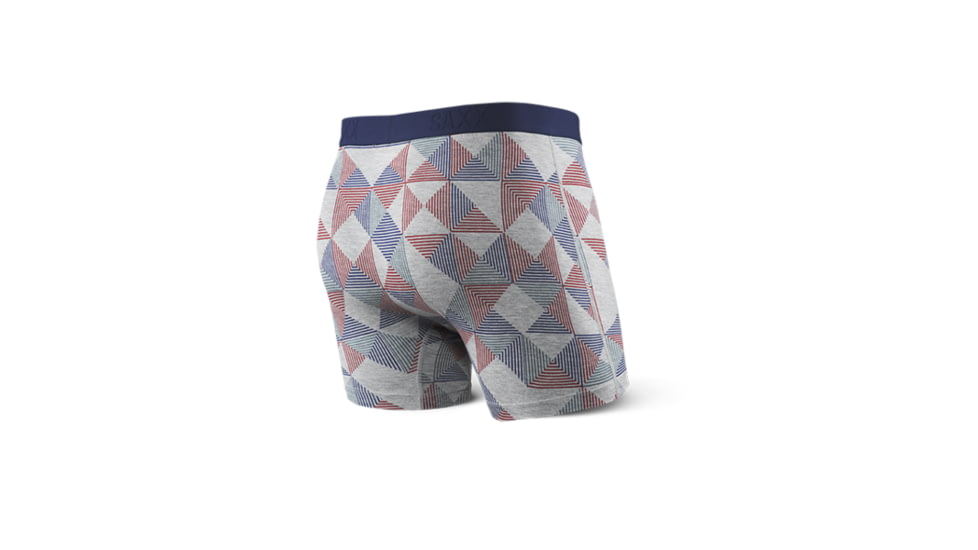 Saxx Ultra Boxer Fly - Mens, Grey Pyramid Check, Extra Large, SXBB30F GPY XL