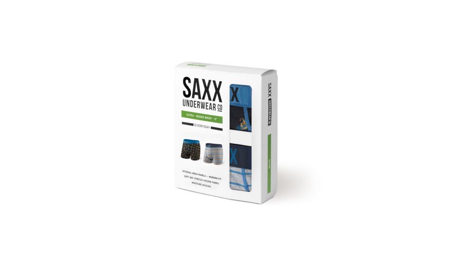 SAXX Ultra Boxer w/Fly, 2-Pack - Mens, Gone Fishing, S, SXPP2U-GOF-S