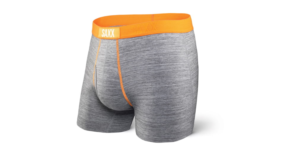 Saxx Ultra Tri-Blend Boxer Fly - Men's -Dark Charcoal Heather-X-Large