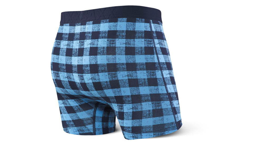 SAXX Undercover Boxer Brief - Mens, Blue Gingham, Large, SXBB19-BGI-L