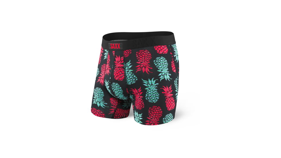 SAXX Undercover Print Boxer Brief - Mens, Black Pineapple Blast, 2XL, SXBB19X-PAB-XXL
