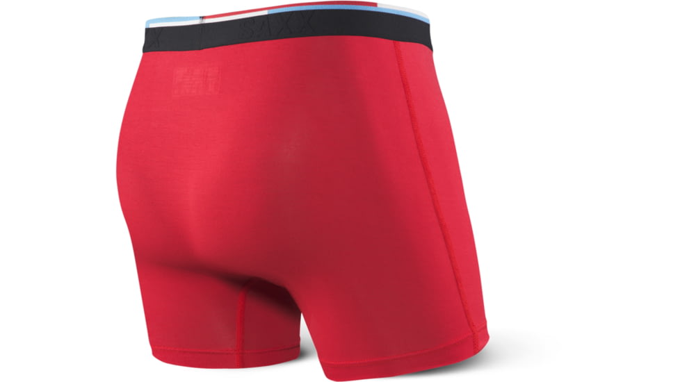 SAXX Vibe Boxer, 2-Pack - Mens, Black/Red, Large, SXPP2V-BRD-L