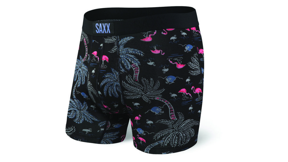 SAXX Vibe Boxer Brief - Mens, Black Flamingo Beach, Large, SXBM35-FLB-L