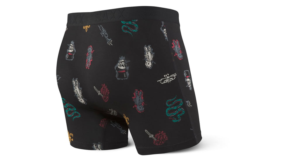 SAXX Vibe Boxer Brief - Mens, Black Mardi Gras, Large, SXBM35-MRG-L