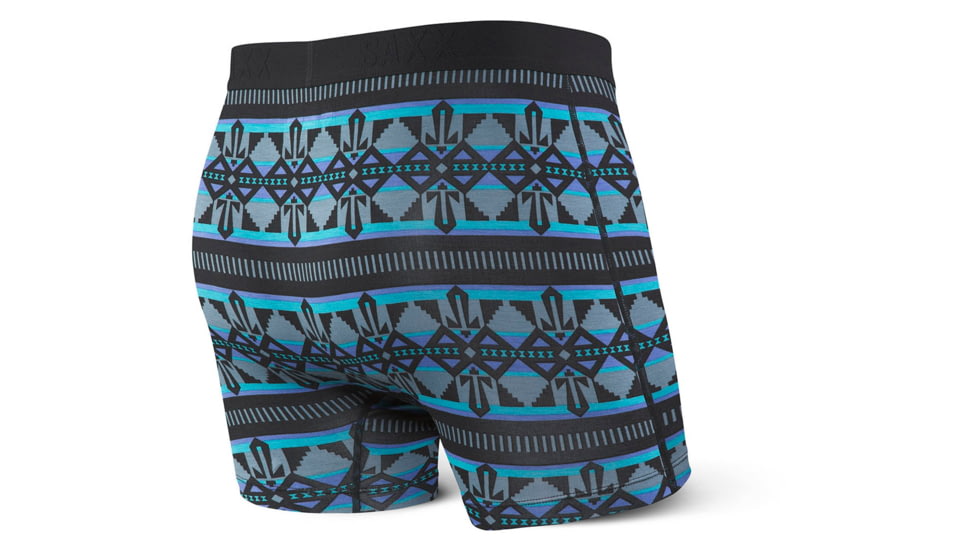 SAXX Vibe Boxer Brief - Mens, Black Trading Blanket, Large, SXBM35-BTB-L