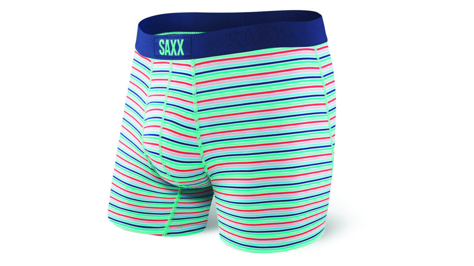 SAXX Vibe Boxer Brief - Mens, Blue Witty Stripe, Large, SXBM35-WIT-L