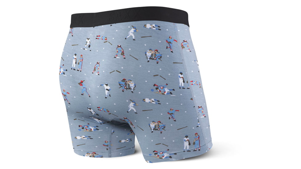 SAXX Vibe Boxer Brief - Mens, Grey Mavericks, Large, SXBM35-MAV-L