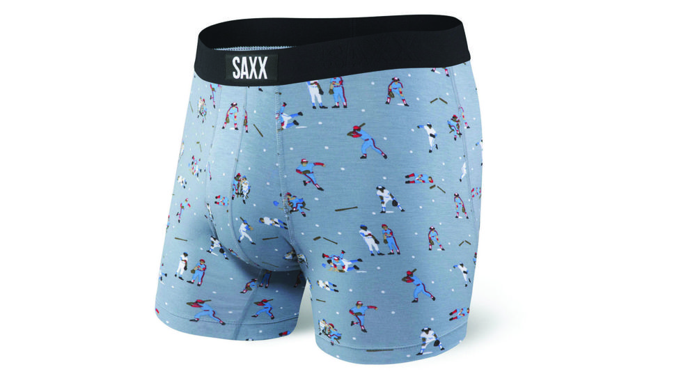 SAXX Vibe Boxer Brief - Mens, Grey Mavericks, Large, SXBM35-MAV-L