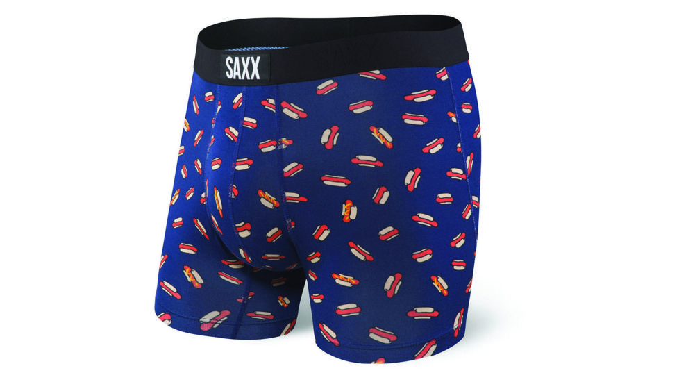 SAXX Vibe Boxer Brief - Mens, Navy Hot Dog, Large, SXBM35-HND-L