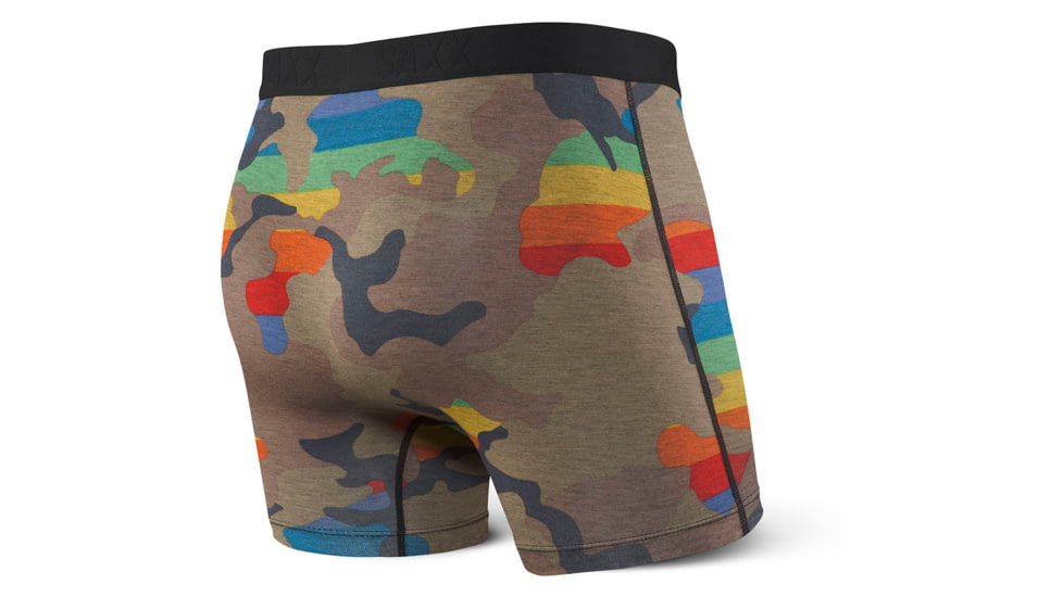 SAXX Vibe Boxer Brief - Mens, Rainbow Supersized Camo, Medium, SXBM35-RBC-M