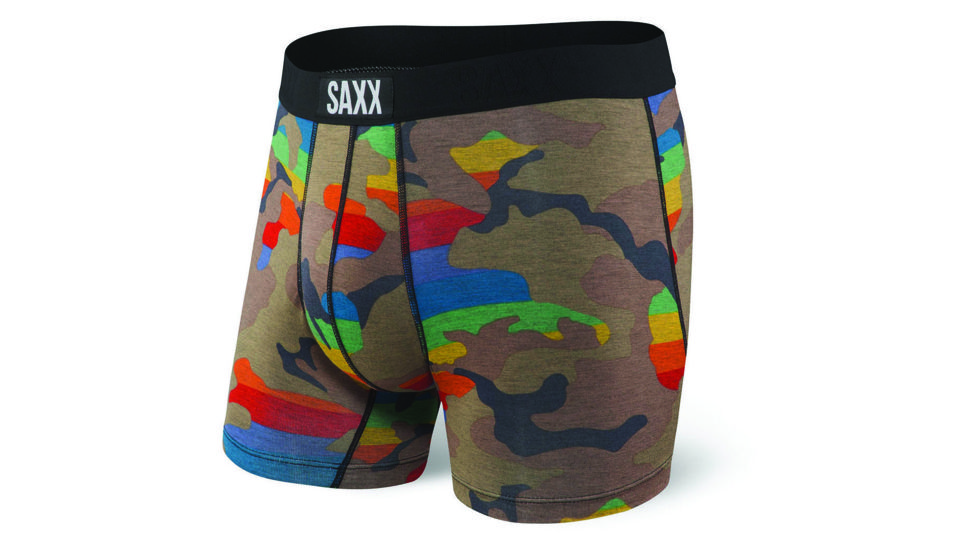 SAXX Vibe Boxer Brief - Mens, Rainbow Supersized Camo, Medium, SXBM35-RBC-M