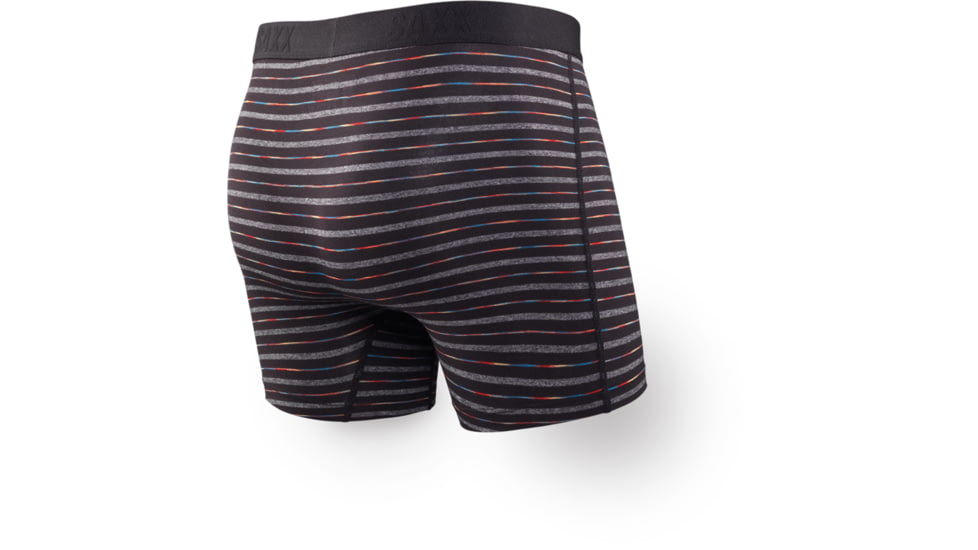 SAXX Vibe Boxer Briefs - Mens, Black Gradient Stripe, Small, SXBM35-GRS-S