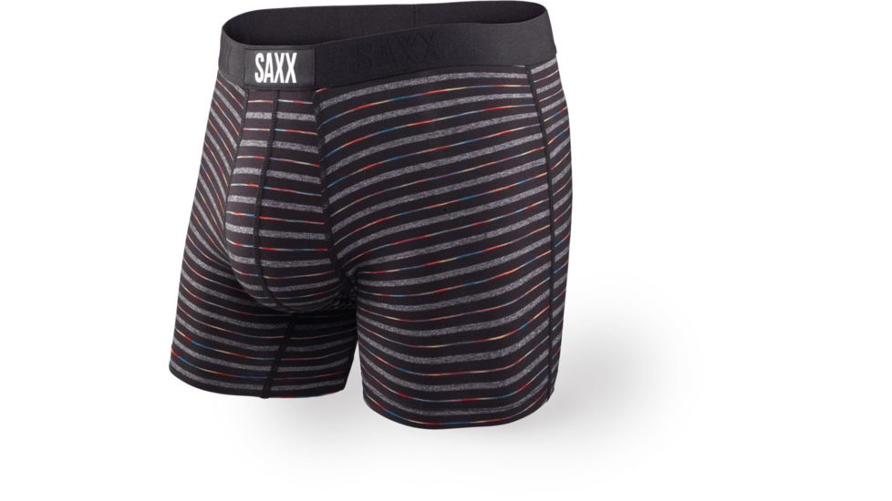 SAXX Vibe Boxer Briefs - Mens, Black Gradient Stripe, Small, SXBM35-GRS-S
