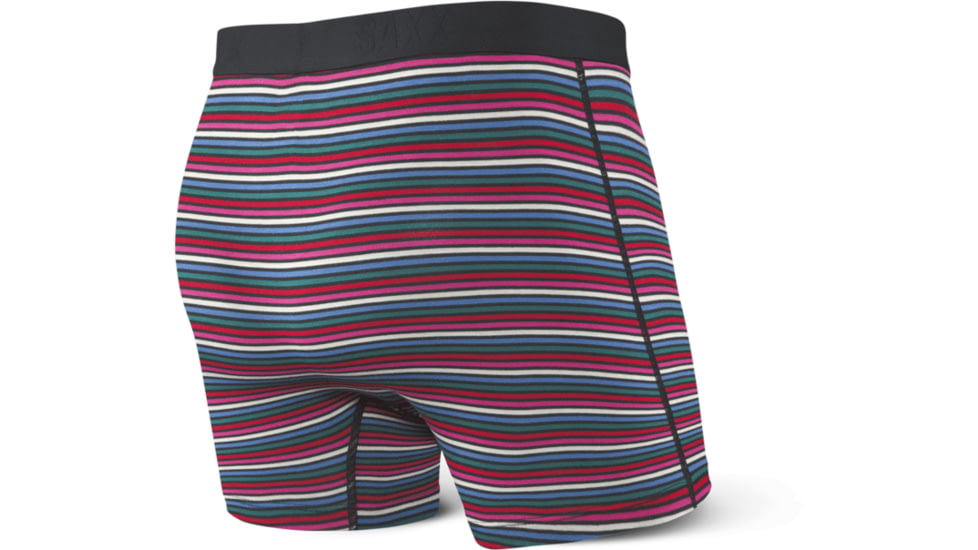 SAXX Vibe Boxer Briefs - Mens, Black Witty Stripe, Medium, SXBM35-BWS-M