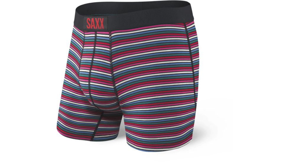 SAXX Vibe Boxer Briefs - Mens, Black Witty Stripe, Medium, SXBM35-BWS-M