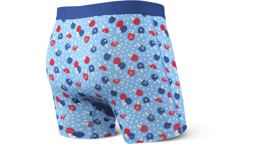 SAXX Vibe Boxer Briefs - Mens, Blue Ping Pong, Large, SXBM35-BPP-L