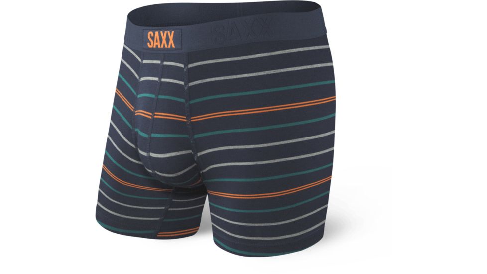 SAXX Vibe Boxer Briefs - Mens, Navy Lakeside Stripe, Medium, SXBM35-LKN-M