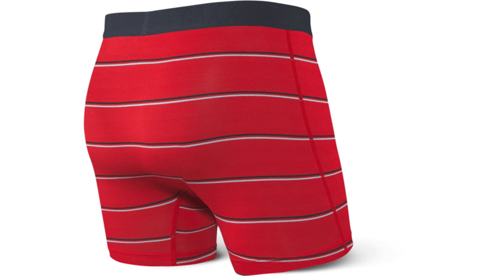 SAXX Vibe Boxer Briefs - Mens, Red Shallow Stripe, Medium, SXBM35-RSS-M
