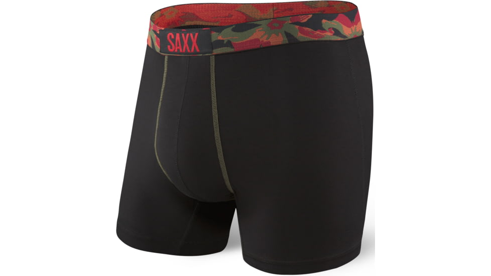 Saxx Vibe Boxer Modern Fit - Men's-Olive Flecked Heather-Small