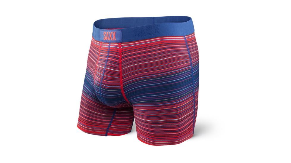 Saxx Vibe Boxer Modern Fit - Men's-Red Binding Stripe-Large