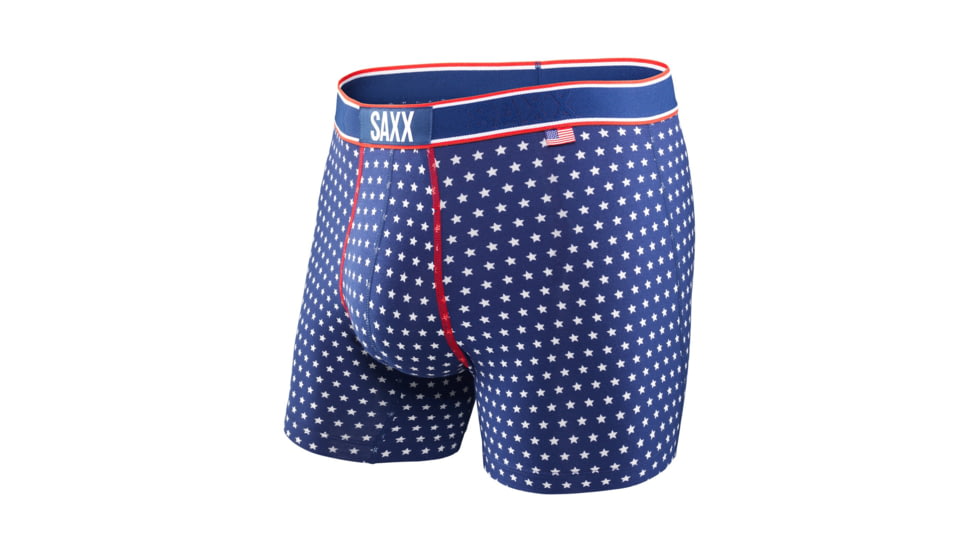 Saxx Vibe Boxer Modern Fit - Men's-USA/Bright Navy-Small