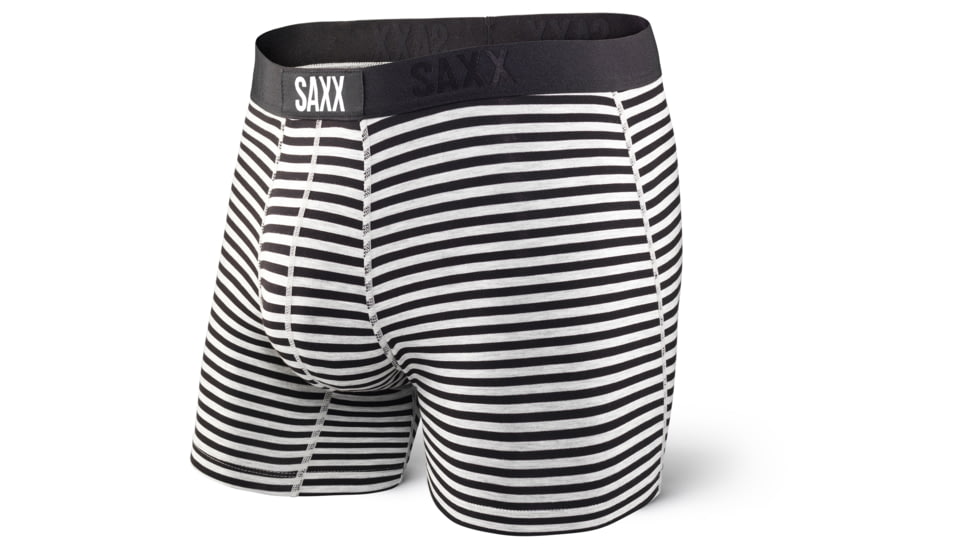SAXX Vibe Modern Fit Boxer Brief - Mens, Black Hiker Stripe, XL, SXBM35-BKS-XL