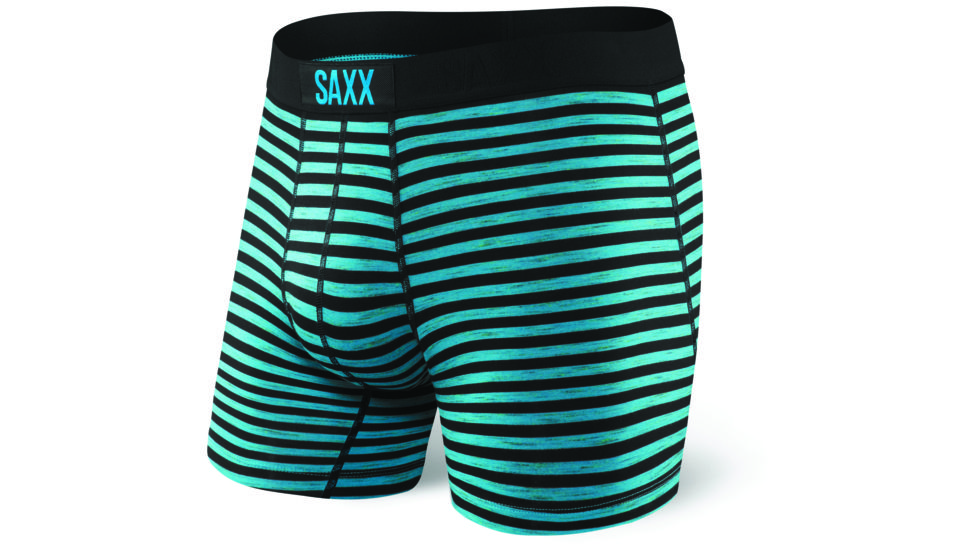 SAXX Vibe Modern Fit Boxer Brief - Mens, Black Space Hiker Stripe, S, SXBM35-KSH-S