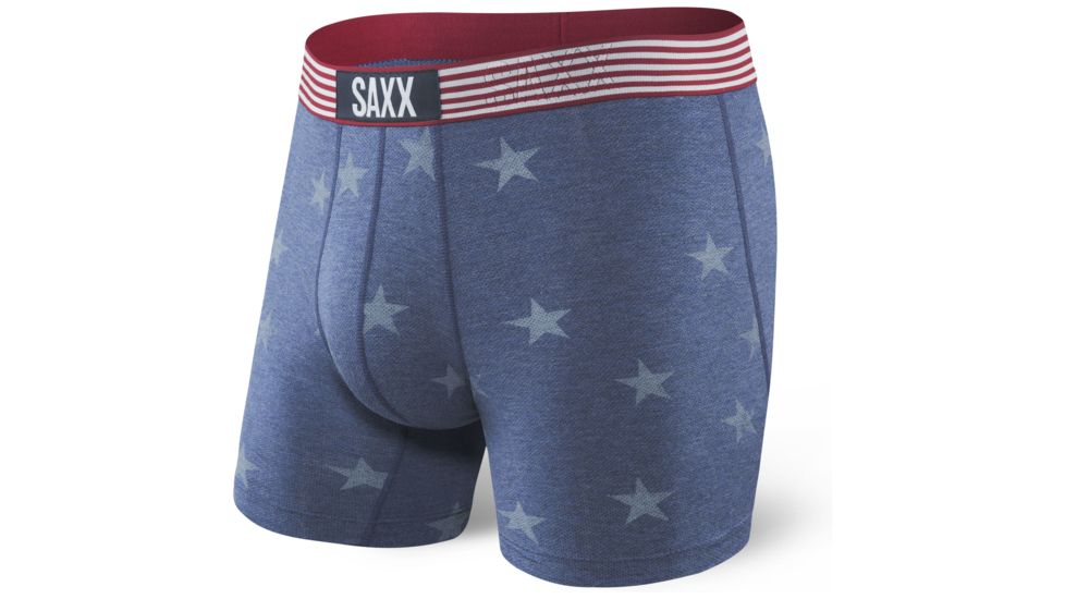 SAXX Vibe Modern Fit Boxer Brief - Mens, Chambray Americana, L, SXBM35-CAC-L