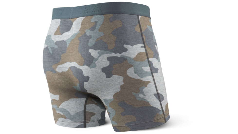 SAXX Vibe Modern Fit Boxer Brief - Mens, Gray Supersize Camo, S, SXBM35-GSC-S