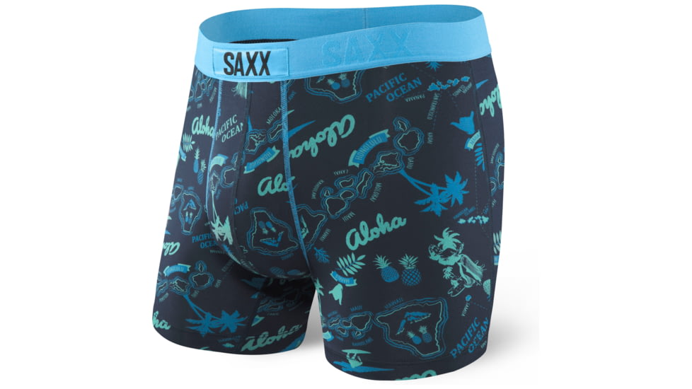 SAXX Vibe Modern Fit Boxer Brief - Mens, Midnight Aloha, S, SXBM35-ALM-S