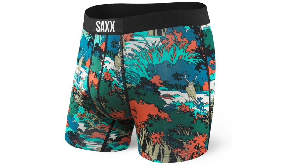 SAXX Vibe Modern Fit Boxer Brief - Mens, Teal Deep Woods, S, SXBM35-DWT-S