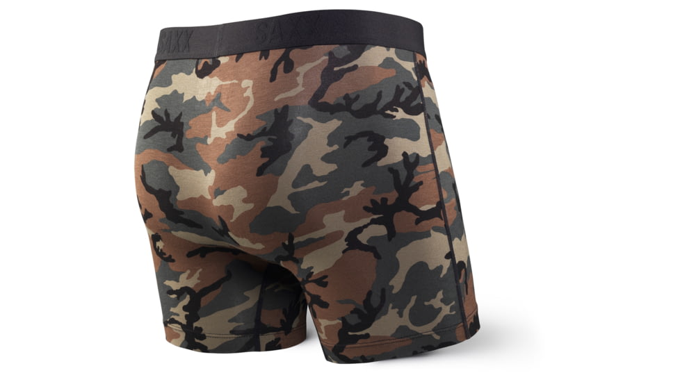 SAXX Vibe Modern Fit Boxer Brief - Mens, Woodland Camo, S, SXBM35-WDL-S