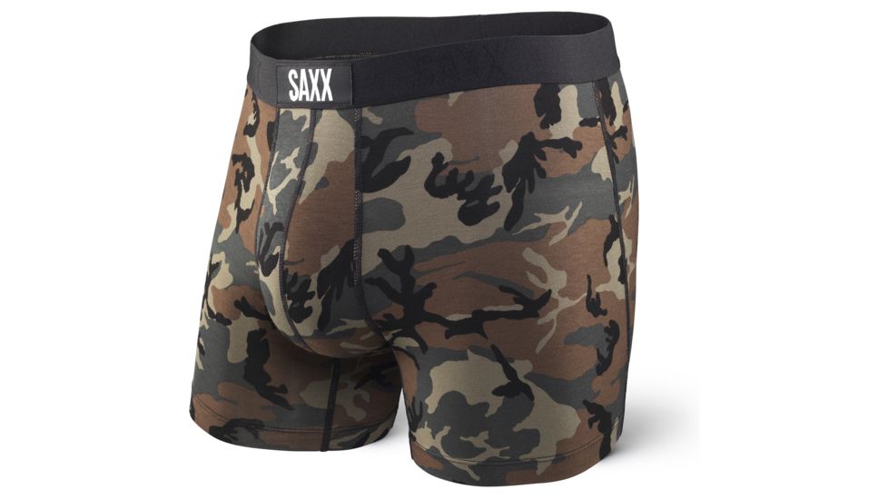 SAXX Vibe Modern Fit Boxer Brief - Mens, Woodland Camo, S, SXBM35-WDL-S
