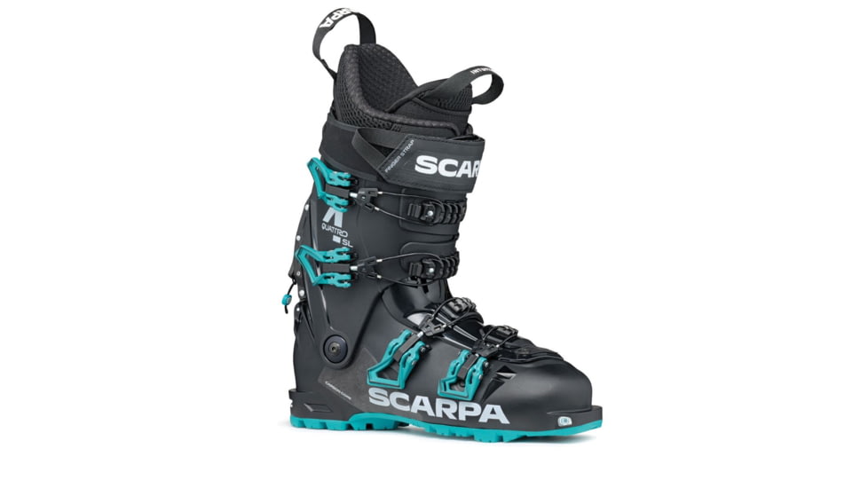 Scarpa 4-Quattro SL Boots - Womens, Black/Lagoon, 23.5, 12013/502-BlkLag-23.5