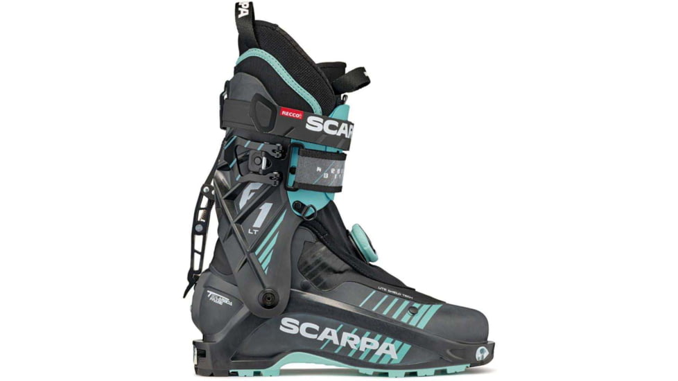 Scarpa F1 LT Race Boot - Womens, Carbon/Aqua, 25, 12172/502-CbnAqua-25.0
