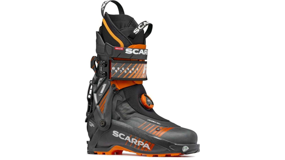 Scarpa F1 LT Ski Boots - Mens, Carbon/Orange, 31, 12172/500.1-CbnOrg-31.0