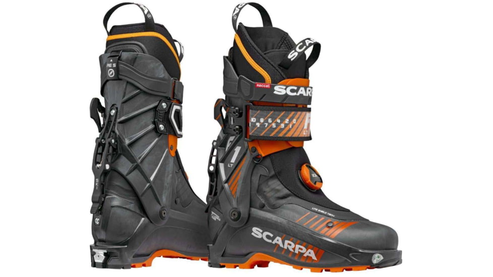 Scarpa F1 LT Ski Boots - Mens, Carbon/Orange, 31, 12172/500.1-CbnOrg-31.0