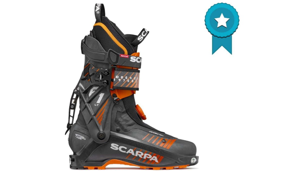 Scarpa F1 LT Ski Boots - Mens, Carbon/Orange, 31, 12172/500.1-CbnOrg-31.0