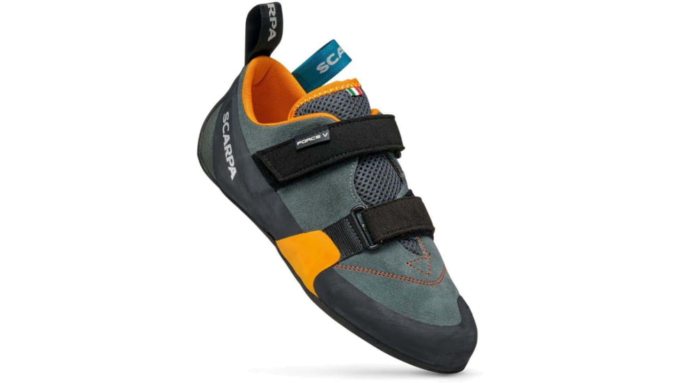 Scarpa Force V Climbing Shoes - Mens, Mangrove/Papaya, 42.5, 70018/001-ManPap-42.5